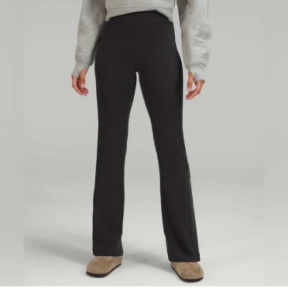 lululemon athletica Pants - Lululemon Brushed Softstreme Ribbed Zip Flared Pant 32.5" Black 4